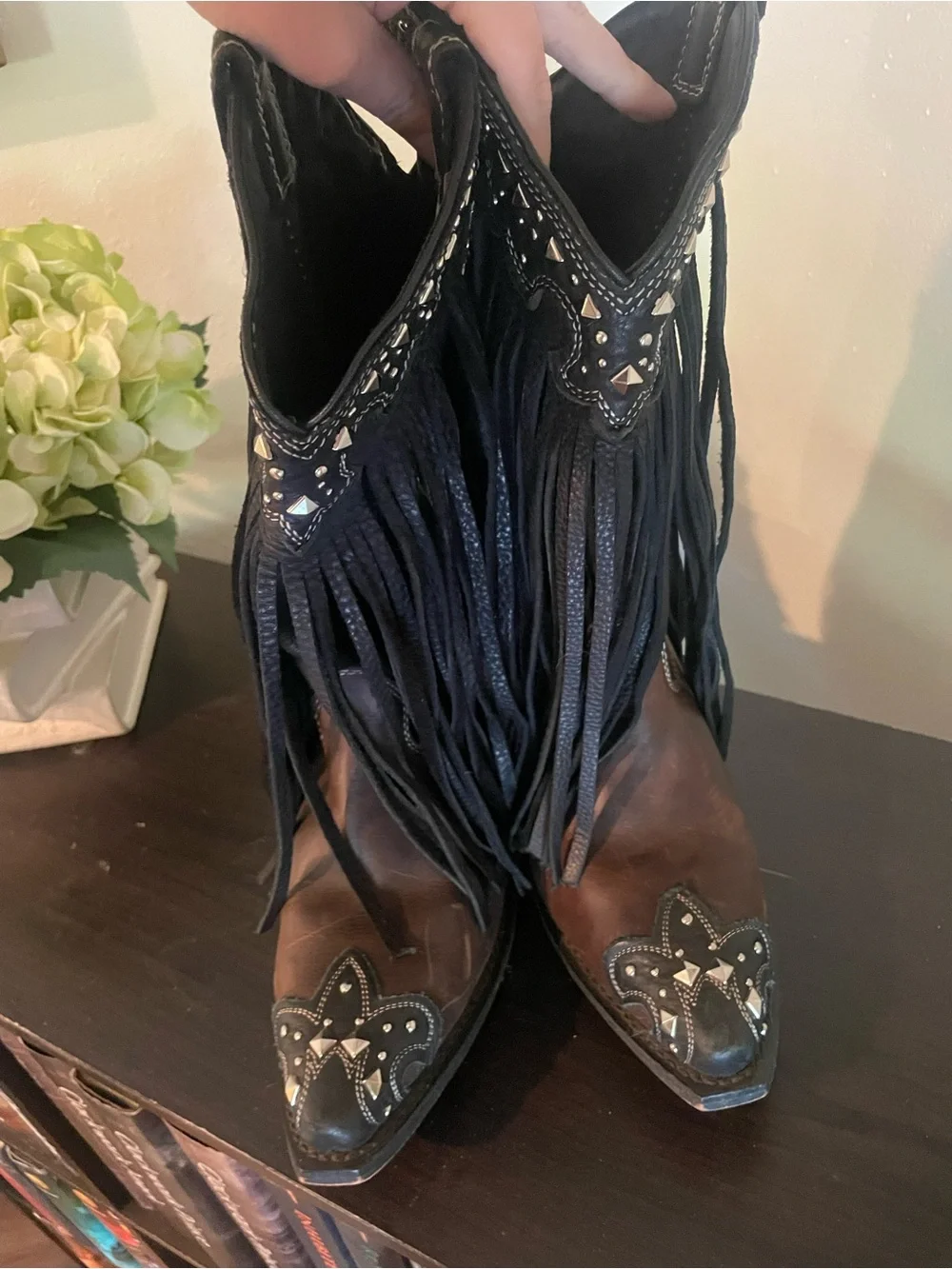 Rockin Country Fringe Embellished Cowboy Boots